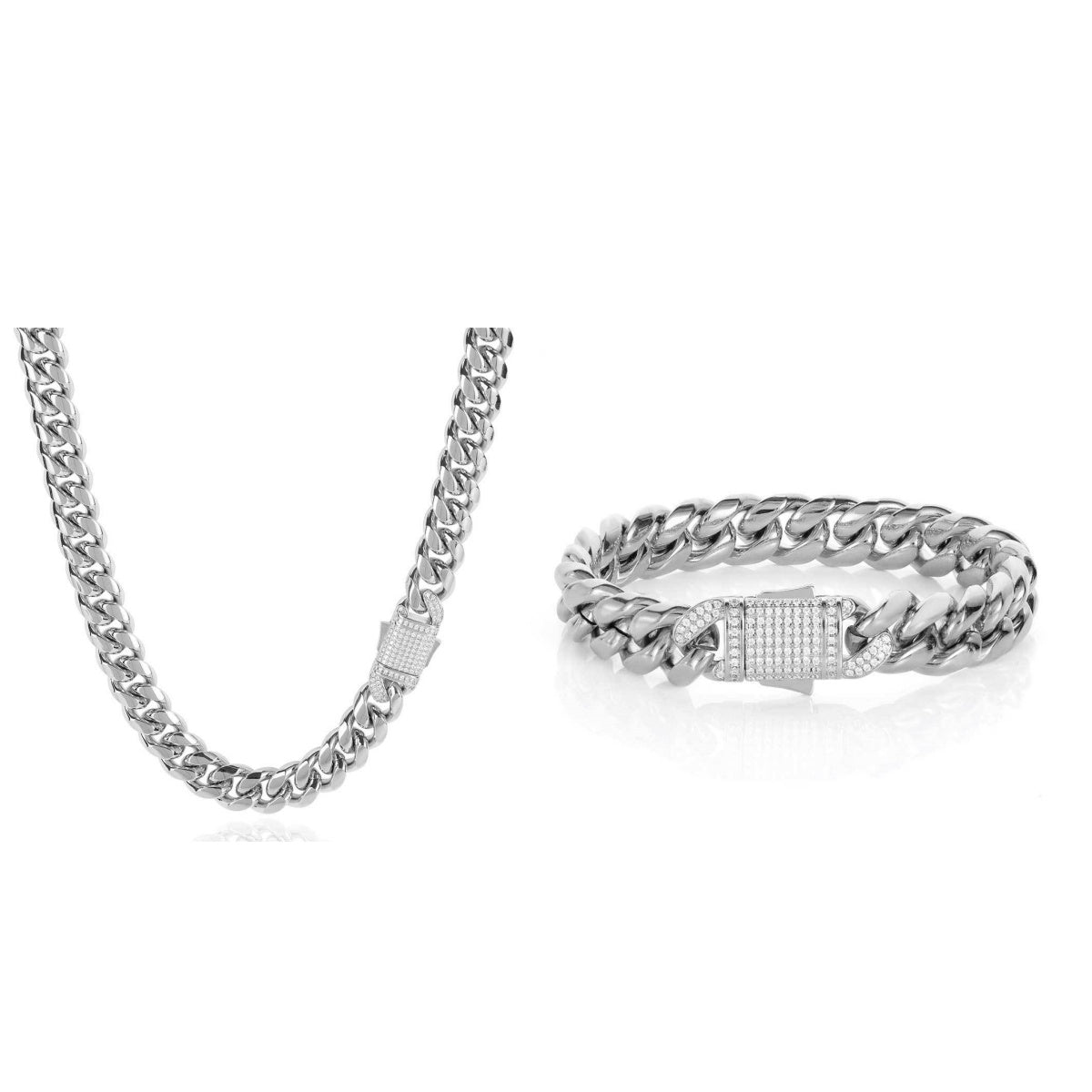 European Hip Hop Titanium Steel Necklace Ornament Stainless Steel Cuban Link Chain