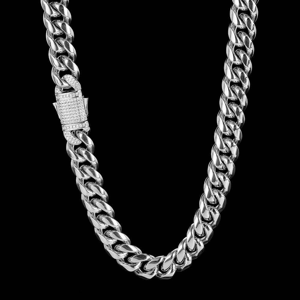 European Hip Hop Titanium Steel Necklace Ornament Stainless Steel Cuban Link Chain