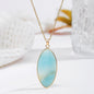 Natural Crystal Pendant Pink Crystal And Turquoise Necklace
