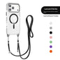 17 Pro Max Transparent Magnetic Case With A Crossbody Lanyard